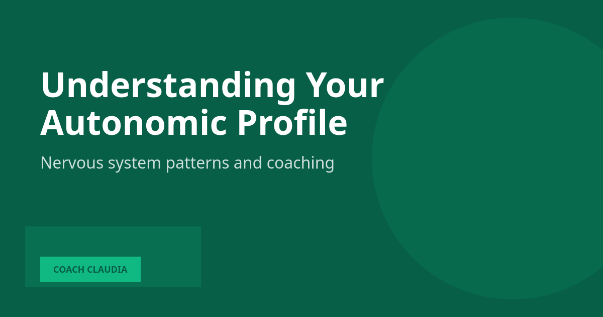 Your Autonomic Profile: Mapping Home-Away-From-Home Survival States