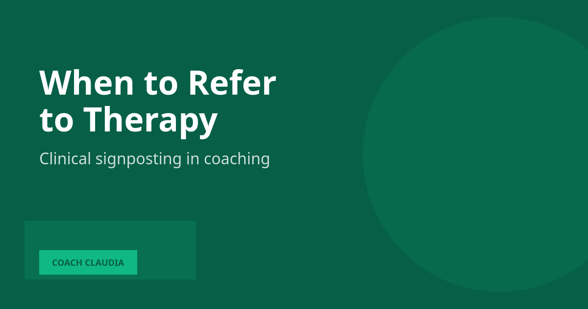Clinical Referral vs. Signposting: Honoring Client Agency in Trauma-Informed Coaching